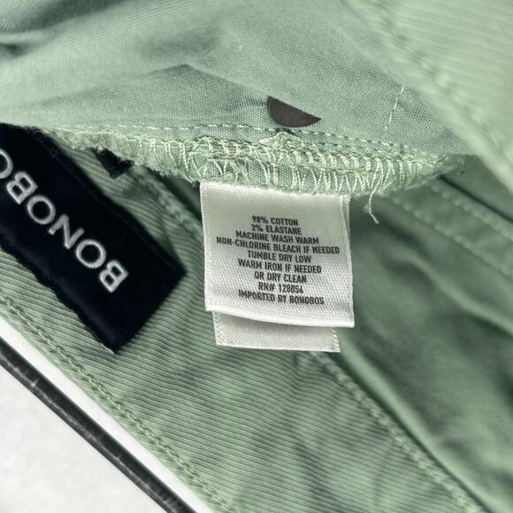 BONOBOS Jeans Mens 31x30 Premium 4-Way Stretch Slim Denim Cotton Stretch Green - Picture 11 of 16